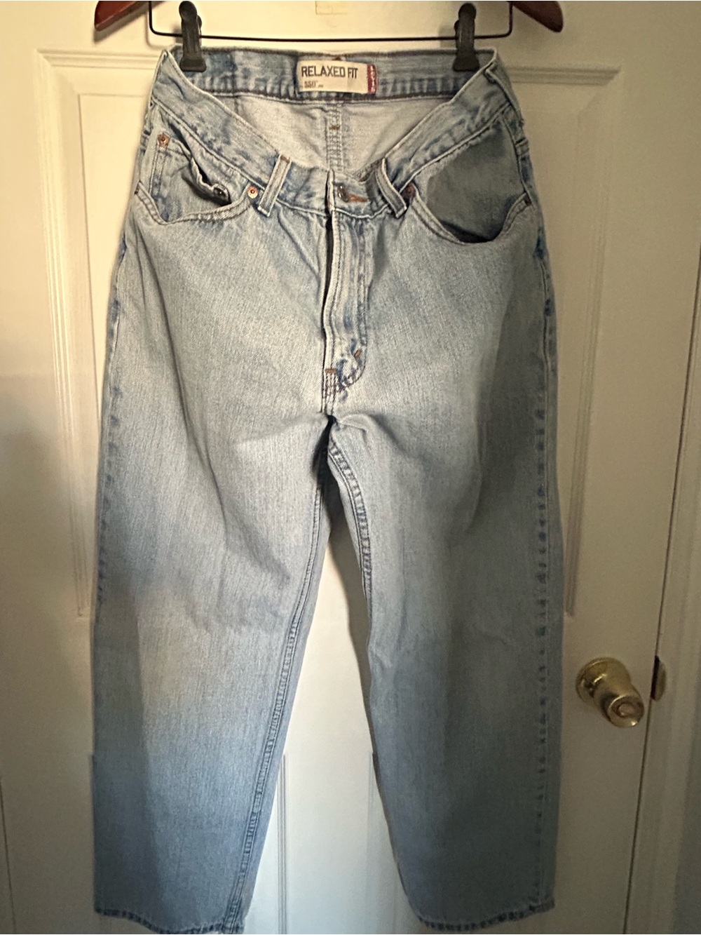Mens Levi's Relaxed Fit 550 Light Blue Denim Jeans 34 waist 30 length